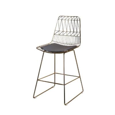 China Wholesale modern indoor restaurant chairs cafe chairs bar stool with wire frame on sale YT0M15 for sale