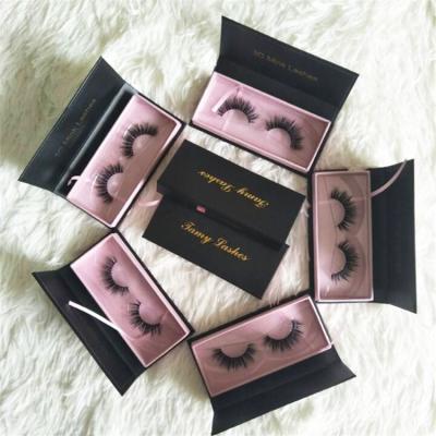 China Long Natural 3D Mink Lashes Custom Eyelash Packaging 100% Handmade Siberian Mink Lashes for sale