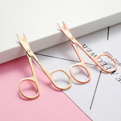 China Right Handed Scissors Wholesale Cosmetic Makeup Tools Beauty Scissors Eyelash Eyebrow Trimmer Scissors for sale