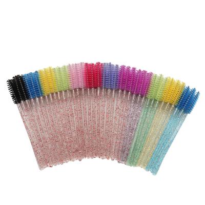 China Hottest Nylon Mascara Wands Disposable Eyelash Mascara Magic Wands Eyelash Lash Applicator Makeup Tools Glitter Eyelash Brush for sale