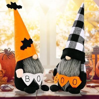 China Elf Decoration Factory Halloween Decorations Scandinavian 2021 Dwarf Fabric Halloween Gnomes With Bat Decor for sale