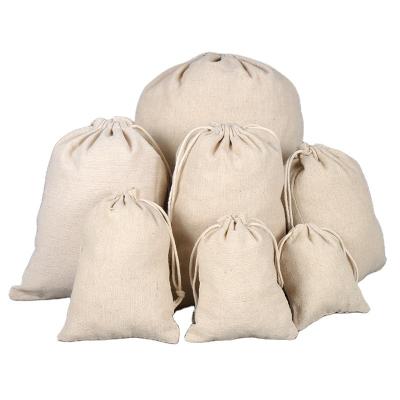 China Recyclable Natural Jute Pouch Cheap Household Storage Drawstring Bag Canvas Pouch for sale