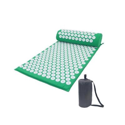 China Carry Relief Yoga Massage Acupressure Mat and Pillow Set Eco Friendly Deep Tissue for sale