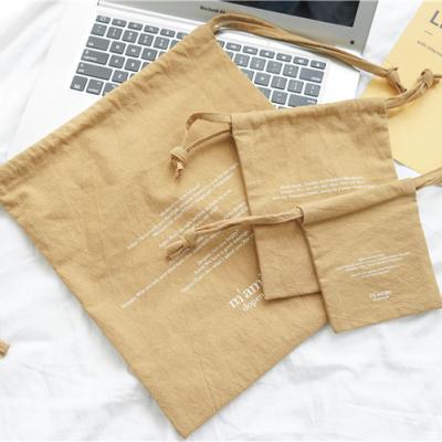 China Recyclable Customized Drawstring Bag Cotton Twine Cloth Double Drawstring Jewelry Pouch Organic Canvas Soft Bag Pouch Drawstring Bag for sale