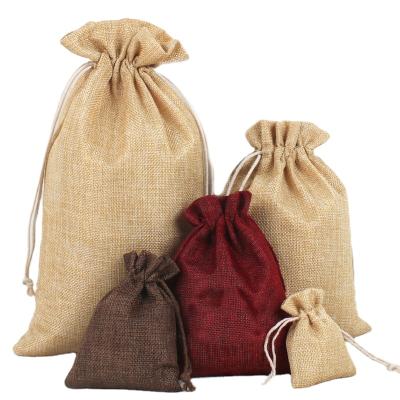 China Wholesale Eco Muslin Cotton Gift Packaging Handled Canvas Pouch Customized Organic Cotton Drawstring Bag for sale