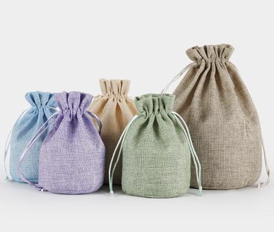 China Lavender Recyclable Eco Friendly Canvas Bag Sachet Canvas Drawstring Bag for sale