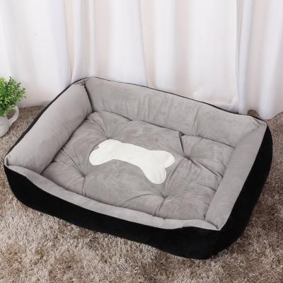 China Breathable Modern Rectangular Soft Fluffy Plush Dog Cat Sofa Comfortable Washable Pet Large Pet Beds for sale