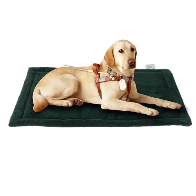 China Breathable Large Dog Bed With Cover And Foam Pet Bed Removable Washable Mat Flat Dog Bed Luxury Pet Mat for sale