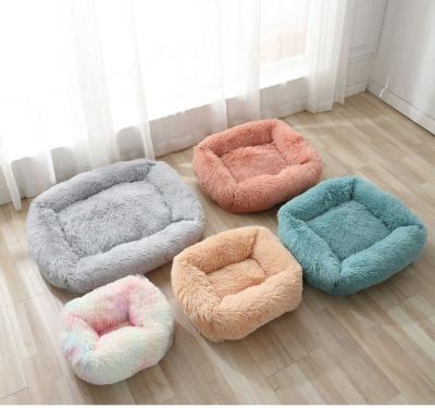 China Breathable Soft Fleece Faux Fur honden Heated Bed Dog Cat Nest Removable Hundebett Cat Nest Blanket Washable Individual For for sale