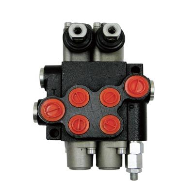 China Long Life Reliable 40L/Min 2 Valve Hydraulic Monoblock Control Valve Hydraulic Directional Handle for sale