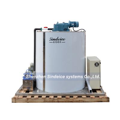 China Industrial Meat Processing SINDEICE 5ton Flake Ice Machine Food Vaporizer Drum For Fishing And Food Process for sale