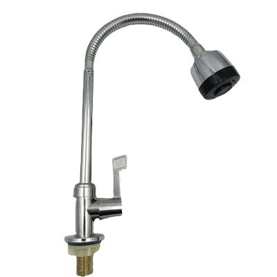 China Other Professional Manufacturer OEM 360 Degrees Rotate Kitchen Single Faucet Cold Hole Sink Faucet for sale