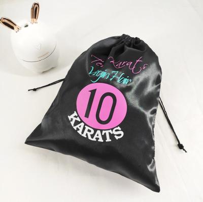 China Fashionable Best Selling Wholesale Printed Creative Satin Drawstring Shoe Bag Satin Dust Bags for sale