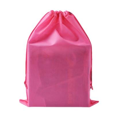 China New Drawstring 25*36(9.8*14.1inch) Fashionable Black Nonwoven Fabric Bags Custom Logo Shopping Bag for sale