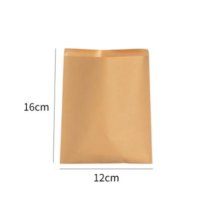 China Oil Proof Paper Bag Disposable Coated Fried Chicken Bag 12*16cm Hand Grabbing Crepe Paper for sale