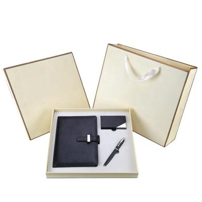 China Promotional wholesale 3 in1 notebook pen card holder gift set custom logo business gift set with box for sale