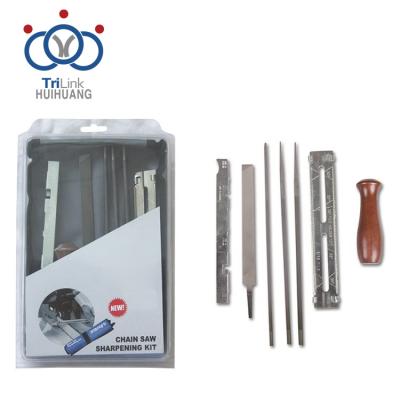 China Metal Saw Chain Sharpening Kit Flat Round File 7 Piece File Kit Sharpener Chainsaw for sale