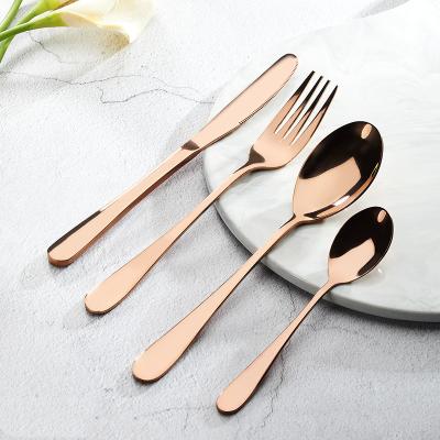 China Sustainable Gold /rose gold suppliers 2020 bulk series handle Mexican stainless steel flatware for sale