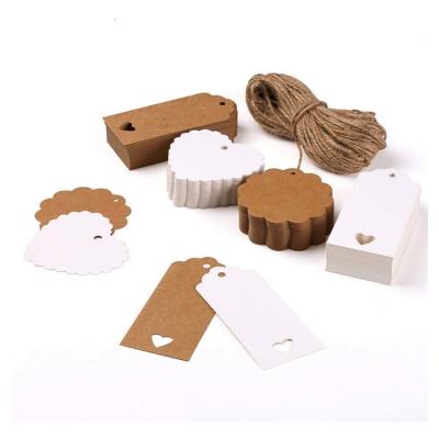 China New Product Color Recycled Kraft Hang Tag Custom Logo Paper Tags for sale