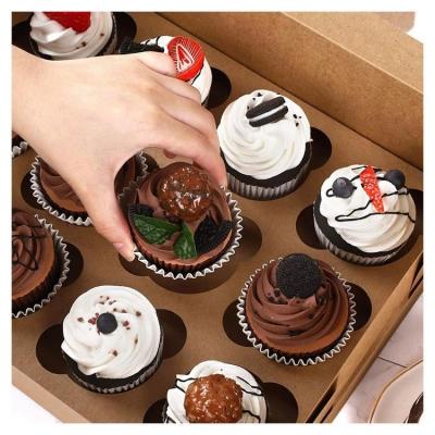 China Wholesale Disposable Packaging Boxes Cakes Paper Box For Cup Cake for sale