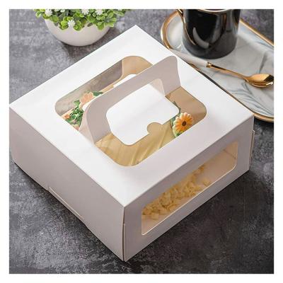 China Disposable Hot Sale Kraft Paper Window Box Packaging For Birthday Cake for sale