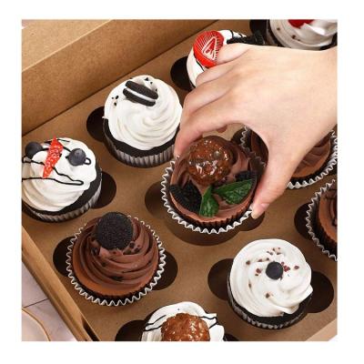 China Low Price Disposable Kraft Boxes Custom Paper Cupcake Box For Sale for sale