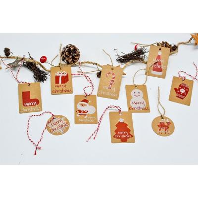 China Wholesale Price Recycled Suit Christmas Tag Blank Kraft Paper Gift Tags for sale