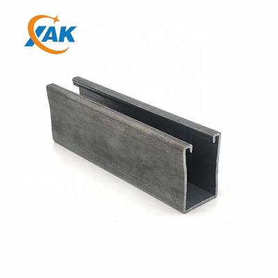 China Support System XAK Cold Rolled Q235B Black 41*62mm Plain To Strut C Shape Steel Channel Teeth Carbon Steel Roll Grating Profile Qualified Factory for sale