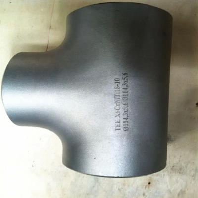 China Fitting 316L Stainless Steel Straight Tee  Cross ety Sanitary Butt Weld Fittings Straight Reducing Tee Fitting 1/4