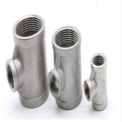 China China Hot Threaded Fittings Reducing Unequal Tee Stainless steel Pipe Fittings Forged FIttings for sale