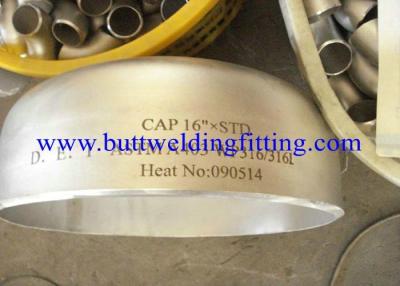 China 904l / Wp347 / Wp347h Stainless Steel Pipe Cap 1” Sch80s Asme B16.9 , Asme B16.11 for sale