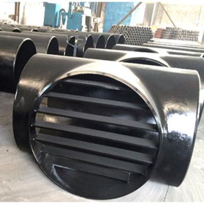 China asme b16.9 carbon steel astm a234 wpb butt welding reducing tee barred tee for sale