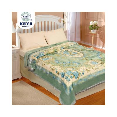 China Flame Retardant Soft Feeling 100% Polyester Raschel Knitted Printed KOYO Weighted Blanket for sale