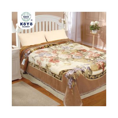 China Flame Retardant Soft Feeling 100% Polyester Raschel Knitted Printed KOYO Weighted Blanket for sale