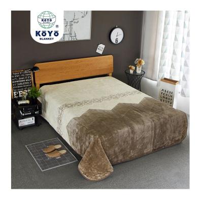 China Beautiful Flame Retardant Pattern Printing 100% Poly Raschel Knitted Weighted Blanket for sale