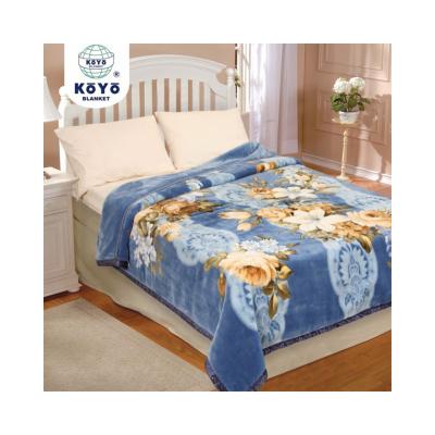 China Anti-pilling raschel 100% polyester soft feeling knitted printed KOYO weighted blanket for sale