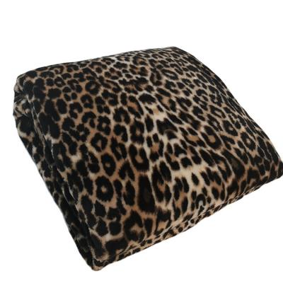 China Flame Retardant Leopard Print Cashmere 100% Polyester Raschel Knitted Plush KOYO Blanket for sale