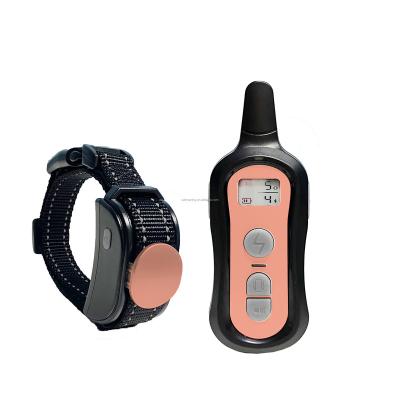 China Plastic dog training shock collar with vibration, electric shock, beep; Fully waterproof distance trainer with E-collar for sale