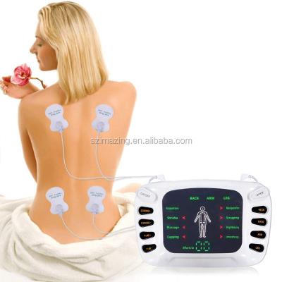 China Body Ten Pulse Massager 8 Massage Modes Rechargeable Muscle Stimulator Device With Electrode Pads For Pain Relief for sale