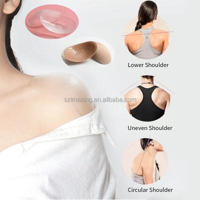 China Silicone Anti-Slip Shoulder Pads for Women Clothing, Reusable Pump Anti-Slip Pads Shoulder Pads Invisible Breathable Shoulder Enhancer for sale