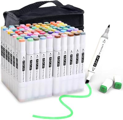 China Vibrant/Soft Colors 80 Colors Artists Drawing Comic Art Markers Children's Illustration Markers Highlighter Bar Sketch Markers for Sketch Painting Kids for sale