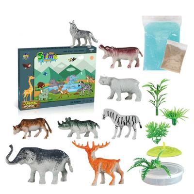 China Reduce Stress 2021 Hot Selling Kids Safety 3D Kids Diy Plasticine Mud Animal Landscaping Educational Toy for sale