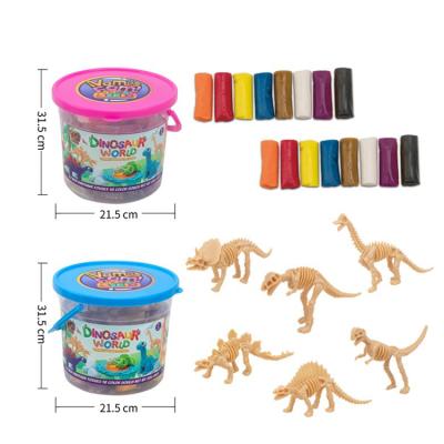 China Wholesale China Educational Clay Diy Dinosaur Skeleton Puzzle Toy Wheat Flour Model for Children for sale