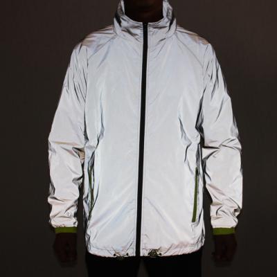 China 2020 New High Visibility Style Reflective Outdoor Waterproof Anorak Men's Running Riding Jacket for sale