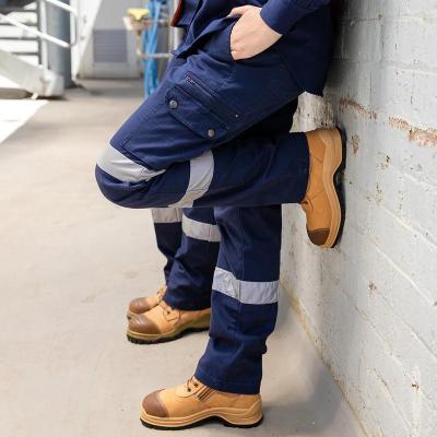 China Custom Reflective Canvas Women's Custom Reflective Belt Cargo Work Pants for sale