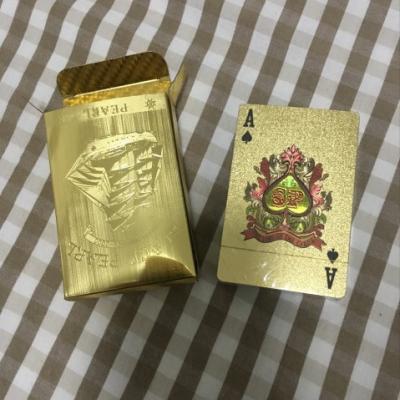 China Factory Supply 24k Plastic Gold Customized Playing Cards for sale