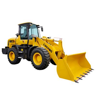 China Hotels Lugong 2.5 Wheel Mini Earthwork Loader Mini 4 Ton Machinery Front End Loader for sale