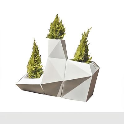 China Durable Material 3D Printed Geometric Plant Pot Modern Elegant Flower Pot Decoration for sale