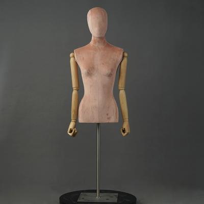 China Canvas cover luxury store window display dress form mannequin for ladies, fashion design female mannequins for sale