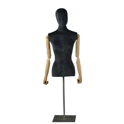 China Canvas Cover Women Half Form Mannequin Used For Dress Clothes Show Tailor Mannequin Torso for sale